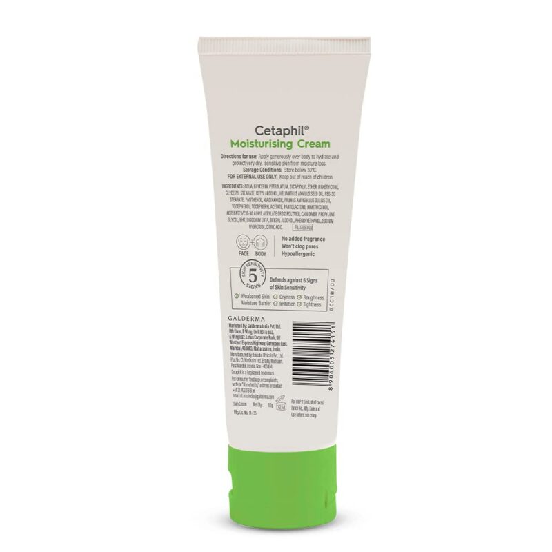 Gently hydrate dry skin with Cetaphil Moisturising Cream 80 gm. Available in Nepal at Beautix Nepal for sensitive, soft, and smooth skin.