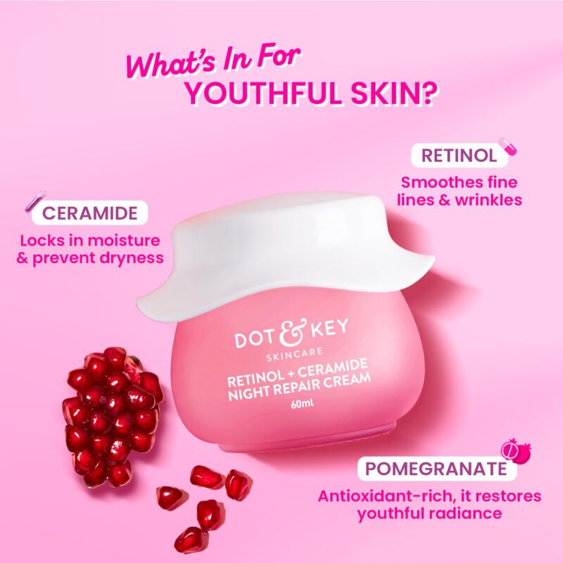Buy Dot & Key Retinol + Ceramide Night Cream in Nepal from Beautix Nepal. Overnight hydration and smoother-looking skin support.