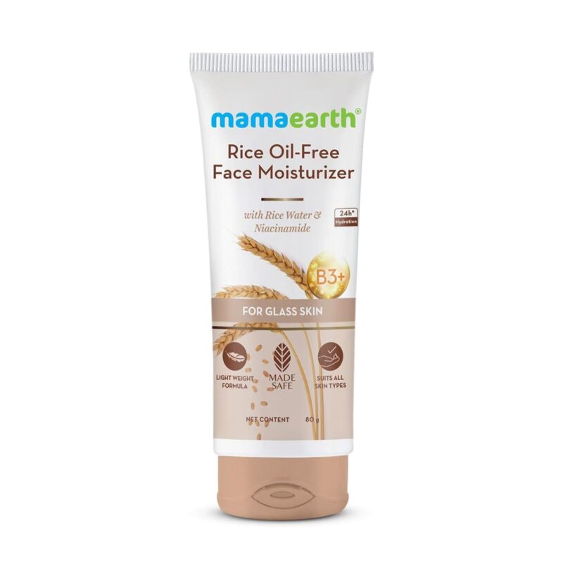 Buy Mamaearth Rice Oil-Free Moisturizer in Nepal. Lightweight hydration for glowing skin. 100% original at Beautix Nepal with COD available.
